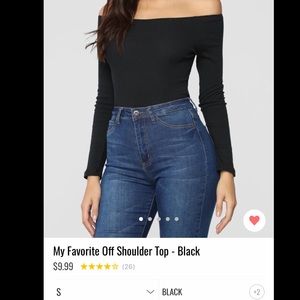FashionNovas “ my Favorite off the shoulder top”